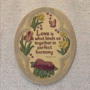 Floral Harmony Wall Plaque